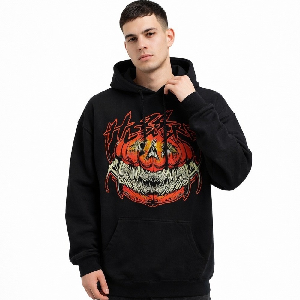 Trippie Redd Merch 14 Hundred Jack-O-Lantern Black Hoodie Mens XL Streetwear